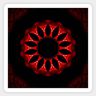 Ominous Red Kaleidoscope pattern (Seamless) 18 Sticker